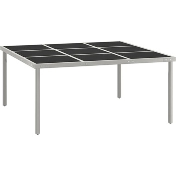 Image 1 of vidaXL Градинска трапезна маса, 170x170x74, 5 см, стъкло и стомана (313084)