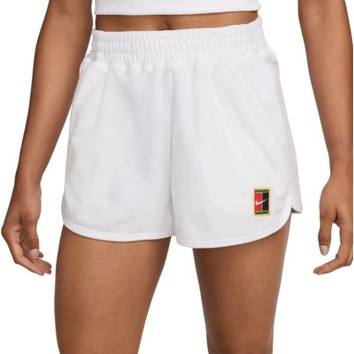Nike Court Mid-Rise French Terry Tennis Shorts Bílý