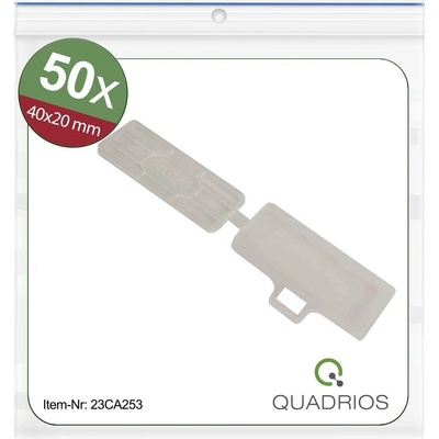 Quadrios 23CA253 23CA253 ochranný štítek Druh montáže: kabelové spony Potisknutelná plocha: 18 x 42 mm transparentní Poč