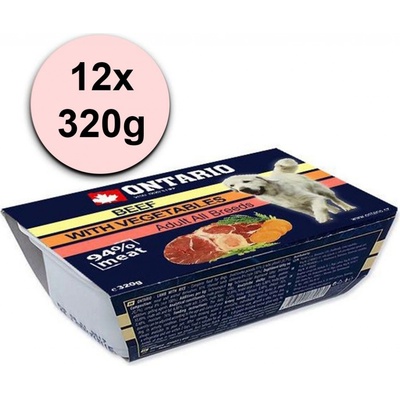 Ontario Adult Dog Beef with Vegetable 12 x 320 g