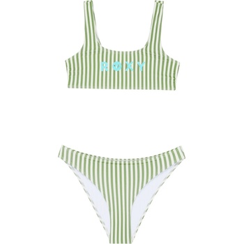Roxy Детски комплект бикини Roxy Kid's Bico Active RG Bralette Set Bikini - Oil Green Vert Moda Stripe - размер 14 Years (750-2831-0116)
