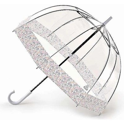 Fulton Birdcage 2 Wedding Floral Border L042 dámsky priehľadný dáždnik