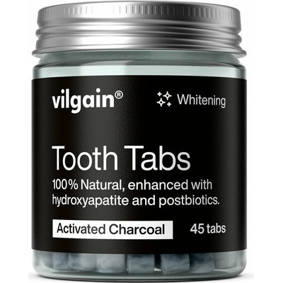 Vilgain Tablety na zuby Aktívne Uhlie 45 tabliet