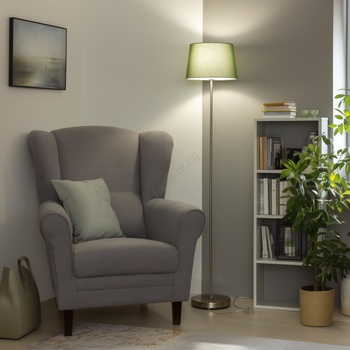 Brilagi - LED подова лампа CERIA 1xE27/40W/230V, диаметър 30 см, зелена/матов хром (BG2923)