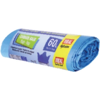 VIBAL Sáček zavaz. modrý S60L 60x68+12 1410µm 250 16ks