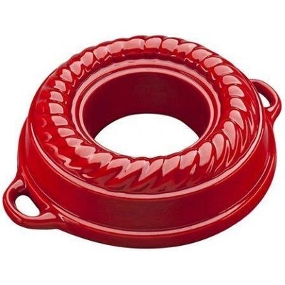 Český Smalt Liatinová smaltovaná forma na pečenie Veniec GOURMETINA 27.5 x 7.5 cm Tieňovo červená