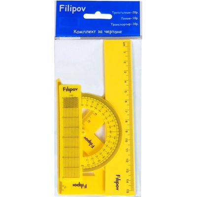 Filipov Чертожен комплект, 4 части, 15 cm, асорти (1030160016)