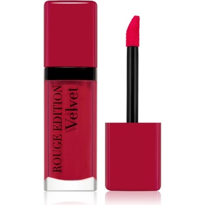 Bourjois Rouge Edition Velvet течно червило с матиращ ефект цвят 05 OLé Flamingo! 7.7ml