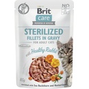 Kapsičky pre mačky Brit Care Cat Sterilized Fillets in Gravy Healthy Rabbit 85 g
