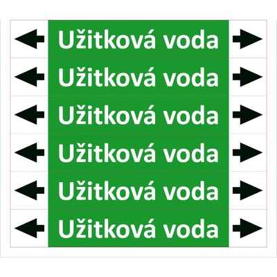 Nadrzenapalivo.cz Značení potrubí ISO 20560, užitková voda PZA 009267