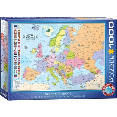 EuroGraphics Mapa Evropy 1000 dílků