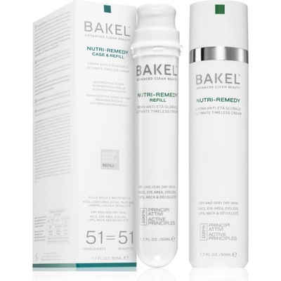 Bakel Nutri-Remedy Case & Refill крем за лице против бръчки за много суха кожа + резервен пълнител 50ml