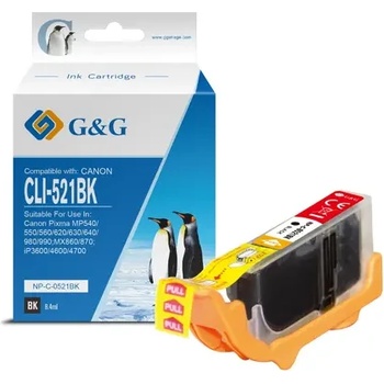 Compatible ГЛАВА ЗА CANON PIXMA iP 3600/4600/MP 540/620/630/980 - Black - ink tank - WITH CHIP / С ЧИП - /521/ - CLI-521B (CLI521B) - 2933B001 - PN NC-R0052 (200CANCLI521B C)