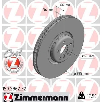 Brzdový kotúč ZIMMERMANN 150.2962.32 (150296232)