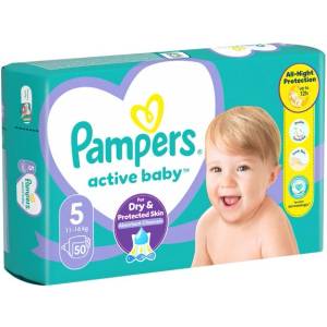 Pampers Памперси Pampers Active Baby 5 (11-16 кг. ) - 50 броя