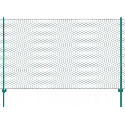 Pletivo se sloupky vidaXL, ocel, 25 x 1,5 m