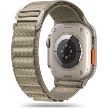 Tech-Protect Текстилна каишка за Apple Watch 6/7/8/9/10/SE/Ultra (44/45/46/49 mm) от Tech-Protect Nylon Pro - Titanium / Olive (5906302301539)