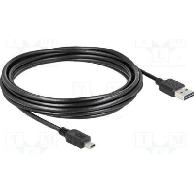 Delock 83365 USB 2.0 USB A zástrčka dvoustranná USB B mini vidlice