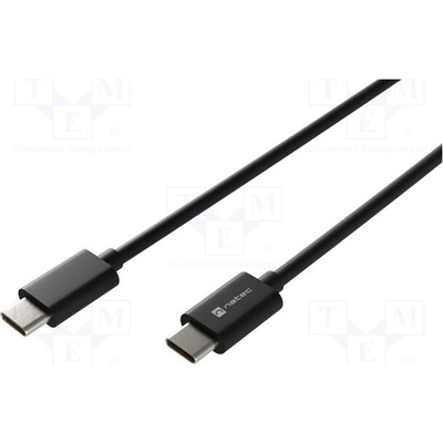 Natec NKA-2147 USB 2.0, USB C vidlice,z obou stran, 0,2m, černý