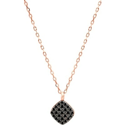 Savicki Náhrdelník ružové zlato čierne diamanty SAVN08276 R C