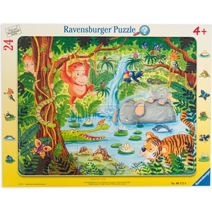 Ravensburger Пъзел Ravensburger от 24 части - Приятели в джунглата (06171) - baby