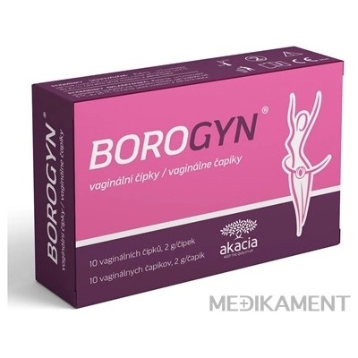 Borogyn Vaginálne čapíky 10 x 2 g