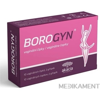 Borogyn Vaginálne čapíky 10 x 2 g