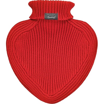 Fashy L763751 červený pletený termofor Srdce 0, 7 l