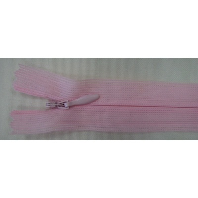 Zips krytý nedeliteľný 20cm ružový