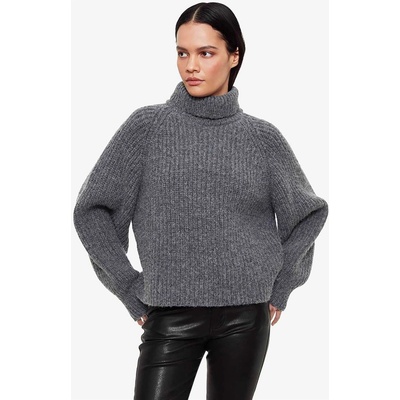 Madmext Дамски пуловер с поло яка mg843 - Антрацит 290534 - (290534_Антрацита)