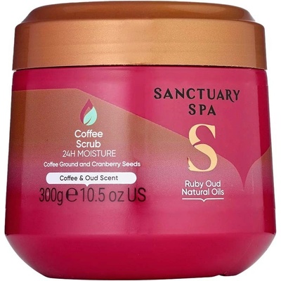 Sanctuary Spa Ruby Oud kávový tělový peeling 300 ml