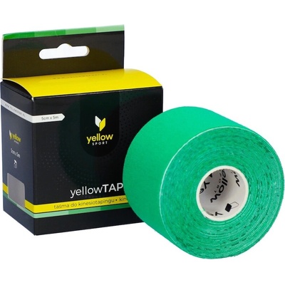 yellowSPORT kineziologický tejp zelený 5 cm x 5 m