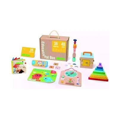 Tooky Toy Tooky Toy: Комплект играчки за развитие, дървени - комплект от 40 части