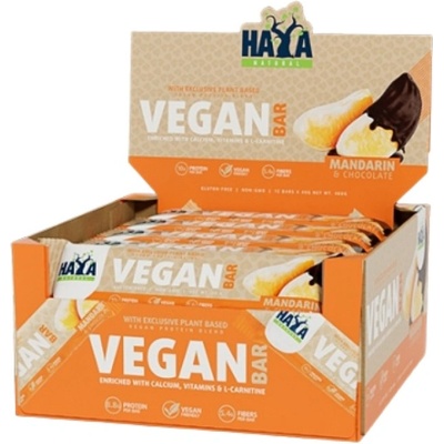 HAYA Labs Vegan Protein Bar [12 x 40 грама] Шоколад с мандарина