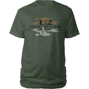 U2 Joshua Tree Logo 2017 (Back Print & Ex-Tour) Green L Риза (U2TOURTS09MGR03)
