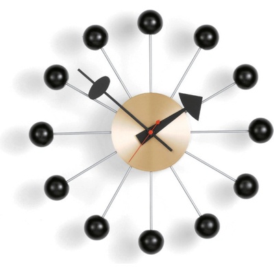 Vitra Ball Clock black/brass