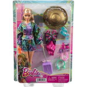 Mattel HGM54 Barbie Holiday Кукла с аксесоари за път (HGM54)