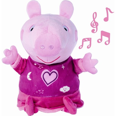 Simba Peppa Pig 2v1 plyšový zaspávač hrajúci ružový