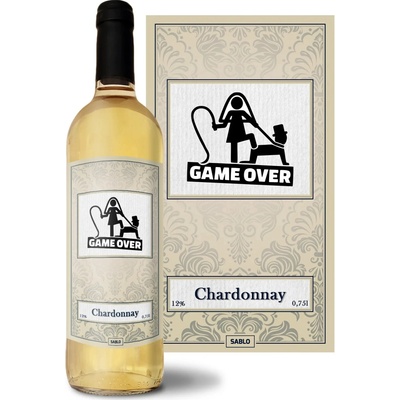 Sablio Game over Chardonnay biele suché víno 12 % 0,75 l (čistá fľaša)