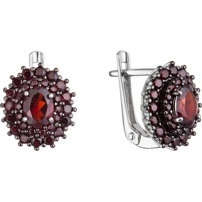 Evolution Group - Pavona Luxusní visací náušnice s pravými granáty 11497.3