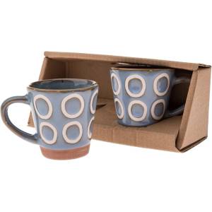Dakls Сини керамични чаши в комплект 2 бр. за еспресо 100 ml Rings - Dakls (MA6003)