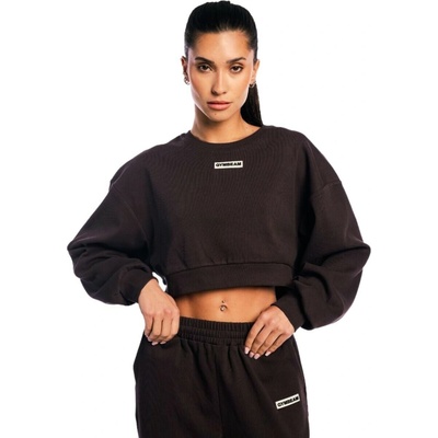 GymBeam dámská mikina Cropped Aura Tee Brown