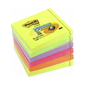 3M Лепящи листчета Post-It Z-Notes R330 Rainbow неон 6бр
