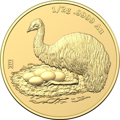 Perth Mint Emu Zlatá mince 2023 0,5g