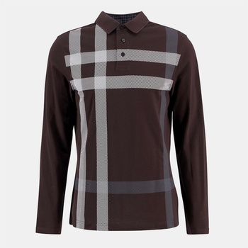 Barbour Блуза с яка Barbour Men's B. Li Blaine Long Sleeve Polo Shirt - Dark Oak BR17