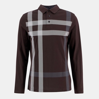 Barbour Блуза с яка Barbour Men's B. Li Blaine Long Sleeve Polo Shirt - Dark Oak BR17