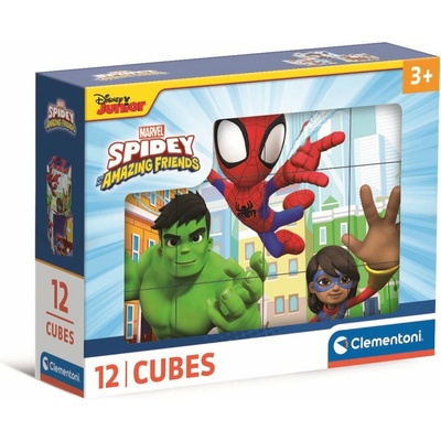 Clementoni Obrázkové kostky Spidey a jeho úžasní přátelé 12 ks