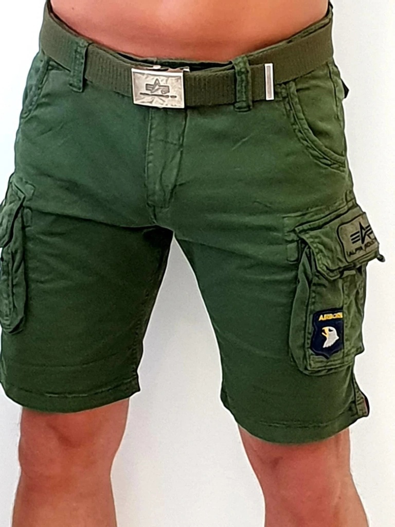 Alpha Industries Crew short Patch dark olive