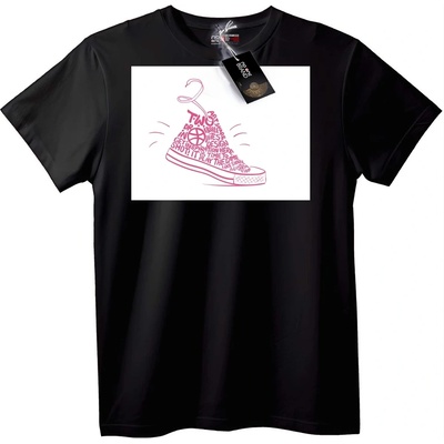 NOONEBRAND ТенискаWord Art със стелки - 5XL, Black