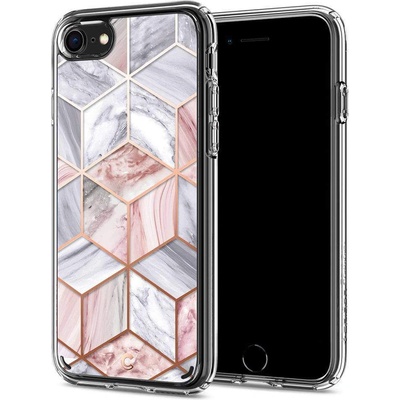 Spigen Ciel Cyrill Etoile Pink Marble Case - дизайнерски удароустойчив кейс за iPhone SE (2020), iPhone 8, iPhone 7 (прозрачен)